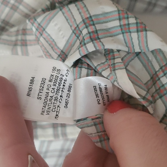 Patagonia Plaid Snap Closure Nylon Longsleeve Dress Shirt Size Large Textured - Picture 6 of 12